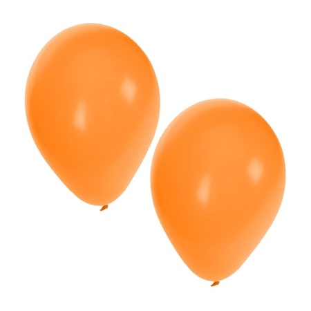 Oranje en zwarte ballonnetjes 30 stuks