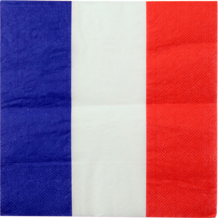 20x Frankrijk landen thema servetten 33 x 33 cm