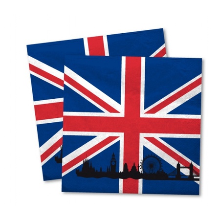 Tafel dekken versiering set vlag United Kingdom thema voor 20x personen