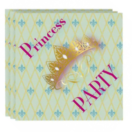 20x Princess party thema servetten 33 x 33 cm voor meisjes