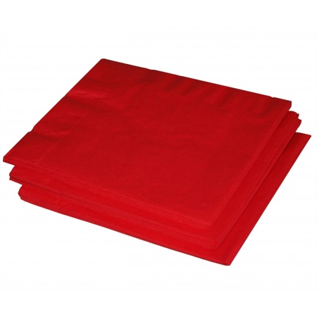 Gevouwen rode servetten 20x