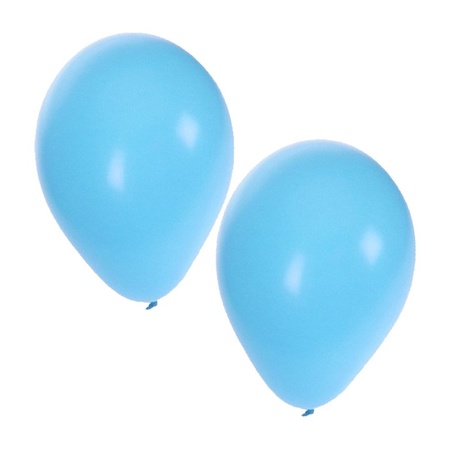 Ballonnen zakje lichtblauw van 25 stuks