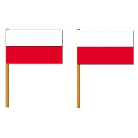 2x Luxe zwaaivlaggen Polen