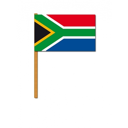 2x Luxe zwaaivlaggen Zuid Afrika 30 x 45 cm