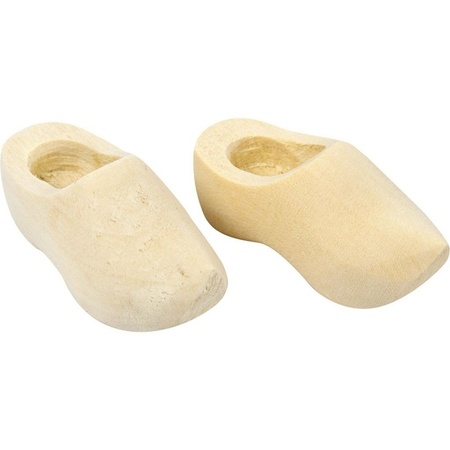 Wooden clogs 2 pairs 4 cm