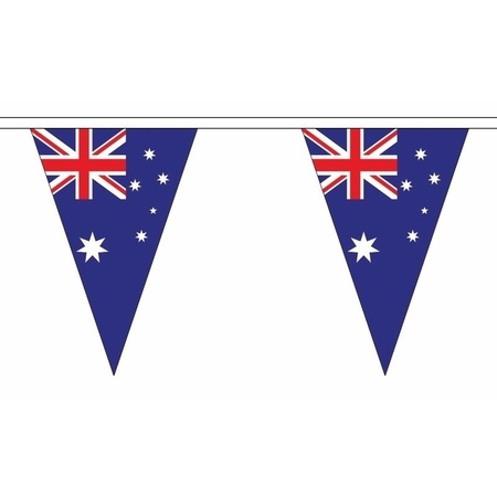 2x Australie decoratie vlaggenlijn 5 meter