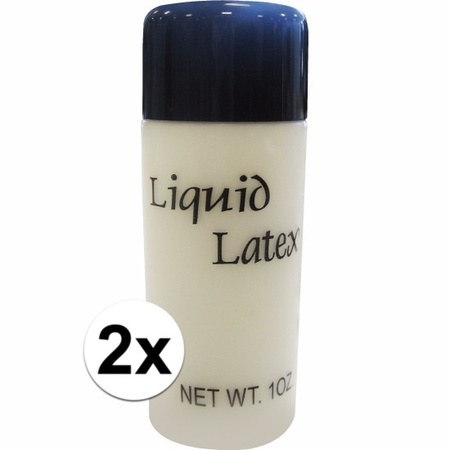 2x vloeibare liquid latex make up