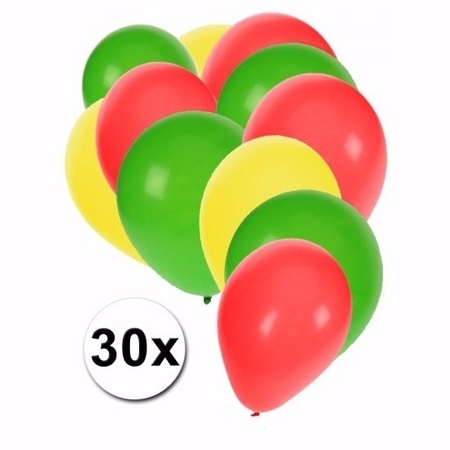 Feest ballonnen in de kleuren van Ghana 30x