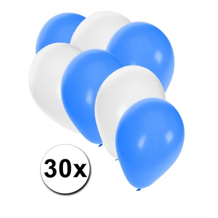 Feest ballonnen in de kleuren van Griekenland 30x