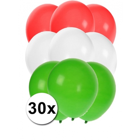 Feest ballonnen in de kleuren van Hongarije 30x