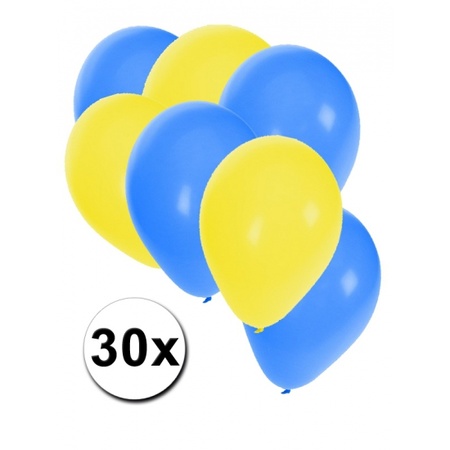Feest ballonnen in de kleuren van Zweden 30x