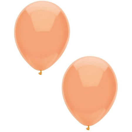 30x Perzik oranje metallic ballonnen 30 cm