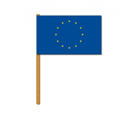 3x Europees zwaaivlaggetjes