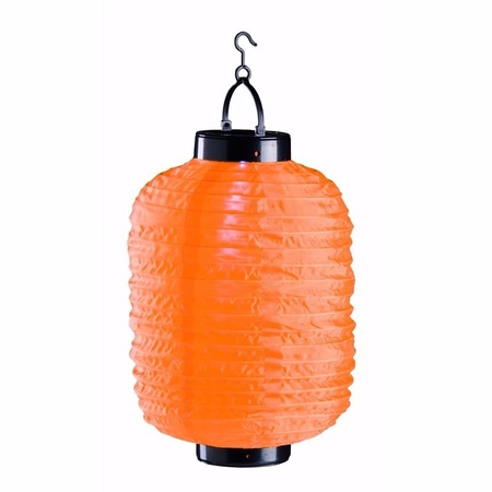 3x orange solar lampion lanterns 35 cm