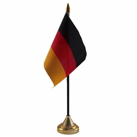 4x pieces germany table flags 10 x 15 cm with base