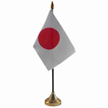 4x pieces japan table flag 10 x 15 cm with base