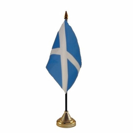 4x pieces Scotland table flags 10 x 15 cm with base
