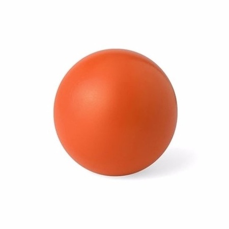 5 orange anti stress balls 6 cm