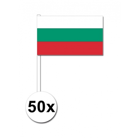 Papieren zwaaivlaggetjes Bulgarije 50x