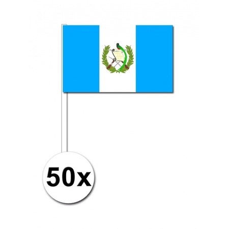 Papieren zwaaivlaggetjes Guatemala 50x