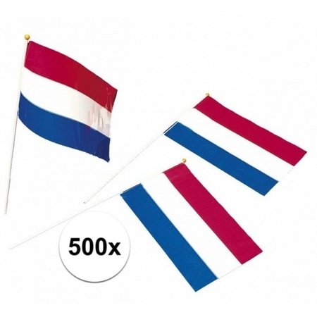 Zwaaivlaggetjes Nederlandse vlag 500 stuks