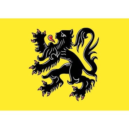 5x Vlaanderen/Flanders flag stickers 7.5 x 10 cm