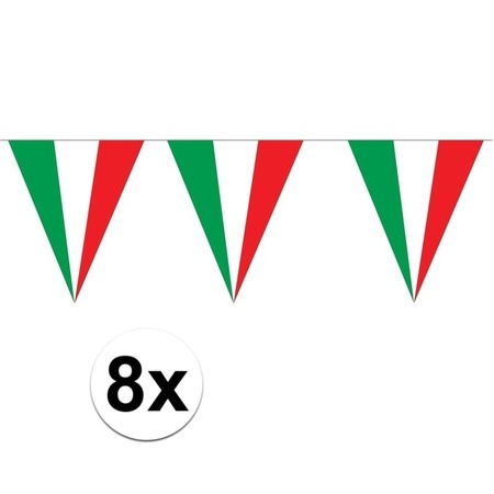 Italie versiering vlaggenlijnen 8 stuks