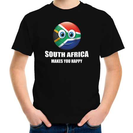 Africa makes you happy Emoticon t-shirt black for kids