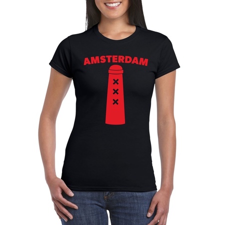 Amsterdammertje shirt zwart dames