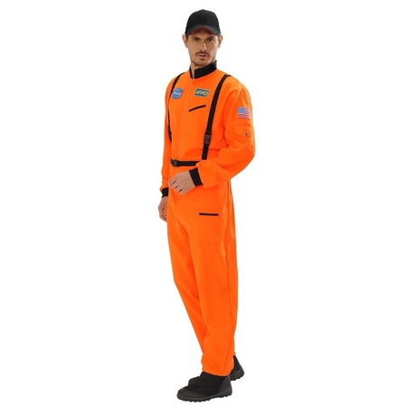 Feest kleding ruimtevaart kostuum oranje