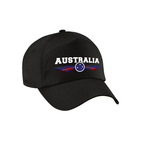Australie / Australia landen pet / baseball cap zwart kinderen