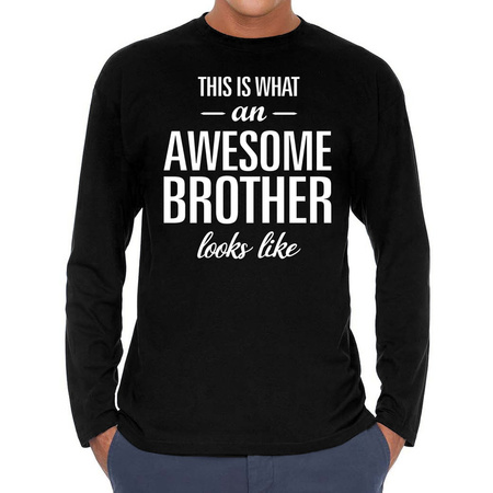 Awesome brother / broer cadeau t-shirt long sleeves heren