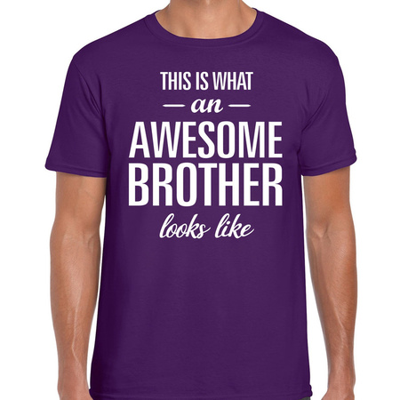 Awesome Brother t-shirt purple men