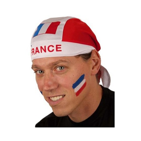 Franse vlag bandana voor volwassenen