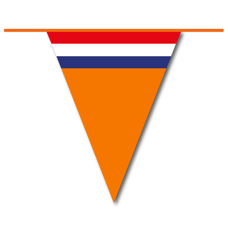 Bellatio Decorations - Orange Holland bunting flags - 10x 10 meters