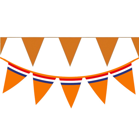 Bellatio Decorations - Orange Holland bunting flags - 10x 10 meters