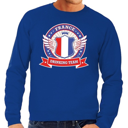 Blauw France drinking team sweater heren