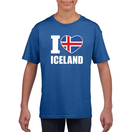 I love Iceland t-shirt blue children
