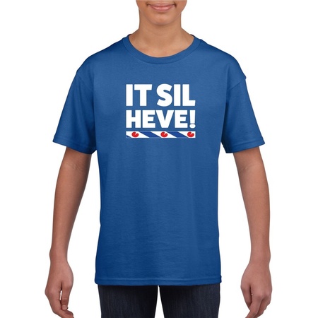 Blauw t-shirt Friesland It Sil Heve kinderen