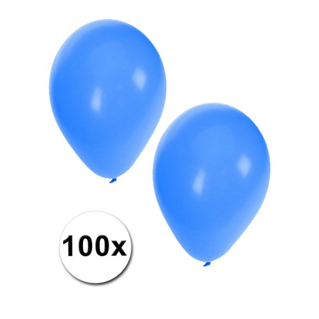 Decoratie ballonnen blauw 100 stuks