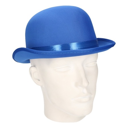 Blue bowler hat for adults