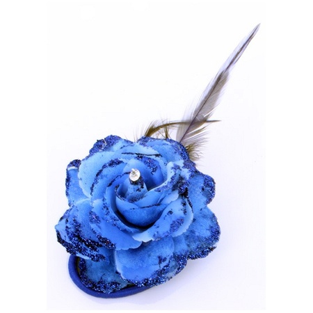 Haarspeld blauwe bloem