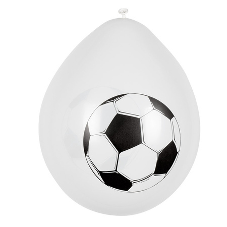 Boland 6x Soccer themed party balloons - approx. 25 cm - Party decorations and ornaments