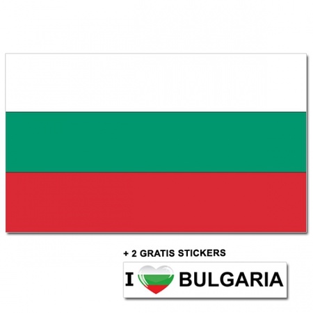 Bulgaarse vlag + 2 gratis stickers