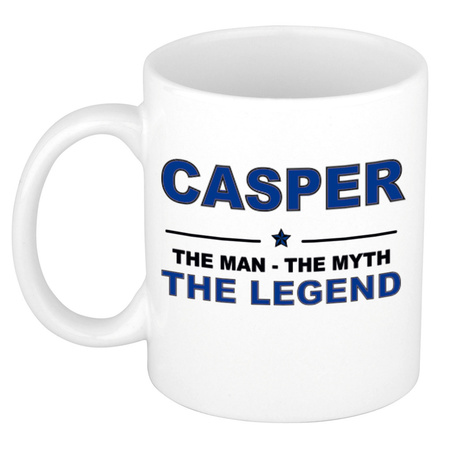 Casper The man, The myth the legend bedankt cadeau mok/beker 300 ml keramiek