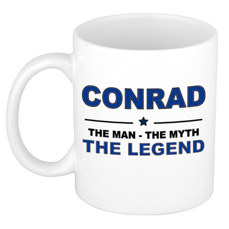 Conrad The man, The myth the legend bedankt cadeau mok/beker 300 ml keramiek