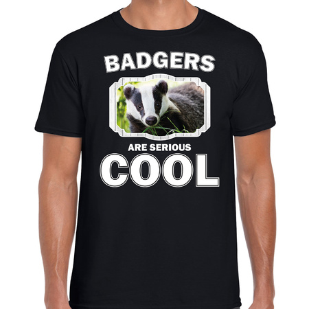Dieren das t-shirt zwart heren - badgers are cool shirt