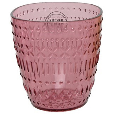 Drinkglas/beker - kunststof - 250 ml - roze