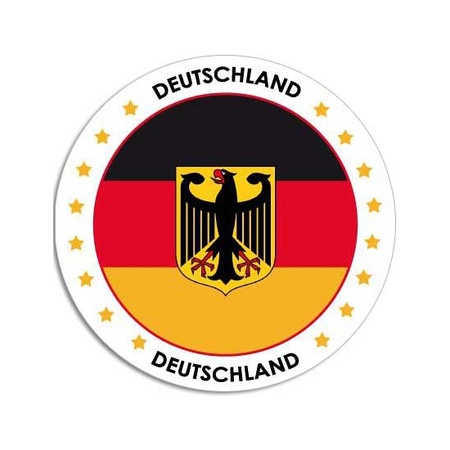 Duitsland sticker rond 14,8 cm landen decoratie