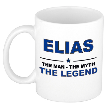 Elias The man, The myth the legend bedankt cadeau mok/beker 300 ml keramiek